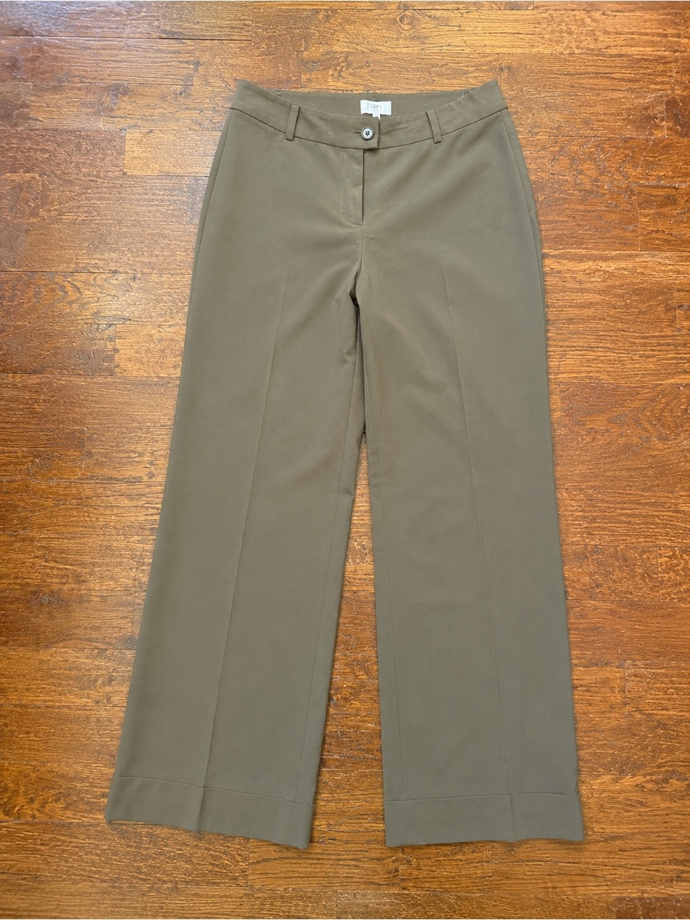 LOFT Olive Wide-Leg Dress Pants- Laura